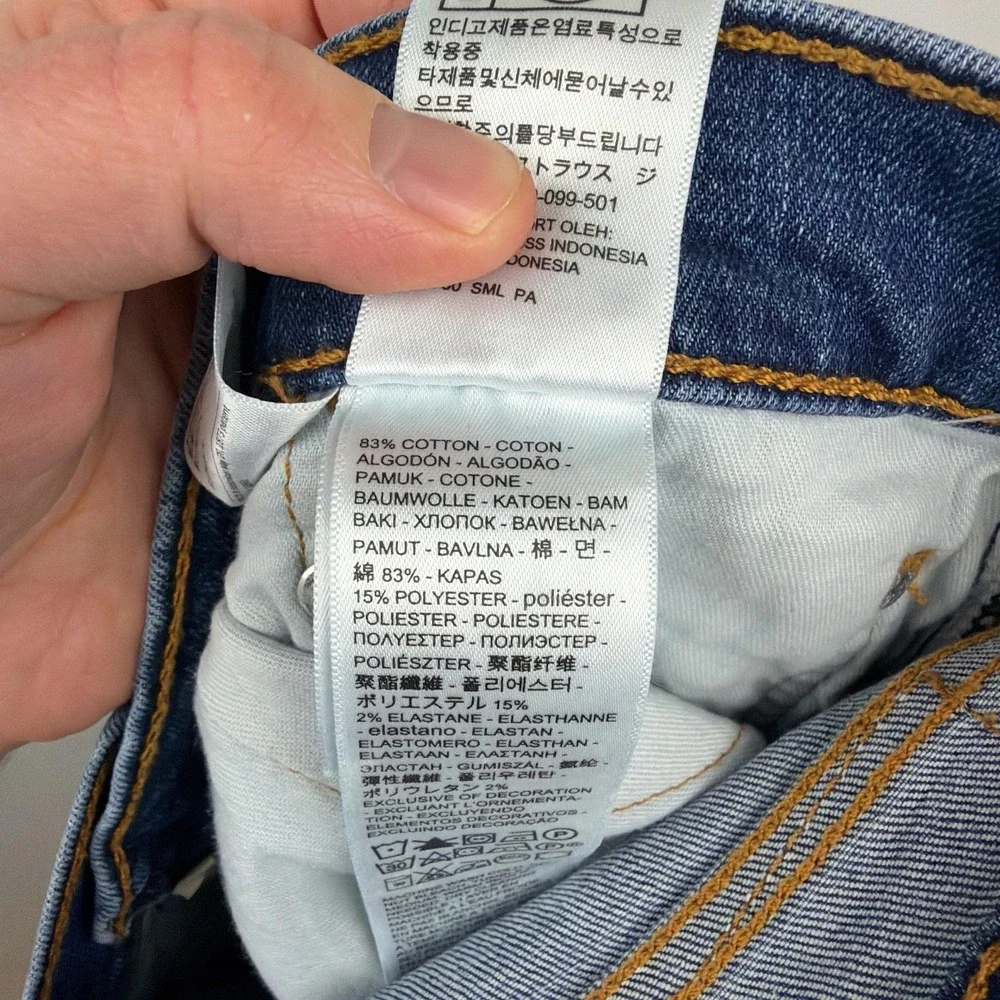 Levis 506‎ Jeans Mens 33x32 Blue Regular Straight Stretch Denim Medium Wash